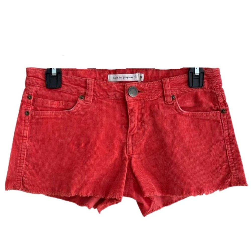 🍊🍎 Life In Progress Orange/Red Corduroy Shorts